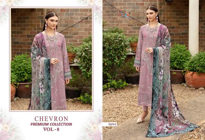 Chevron Premium Collection Vol 8 By Shree Cotton Pakistani Suits Wholesale Shop In Surat
